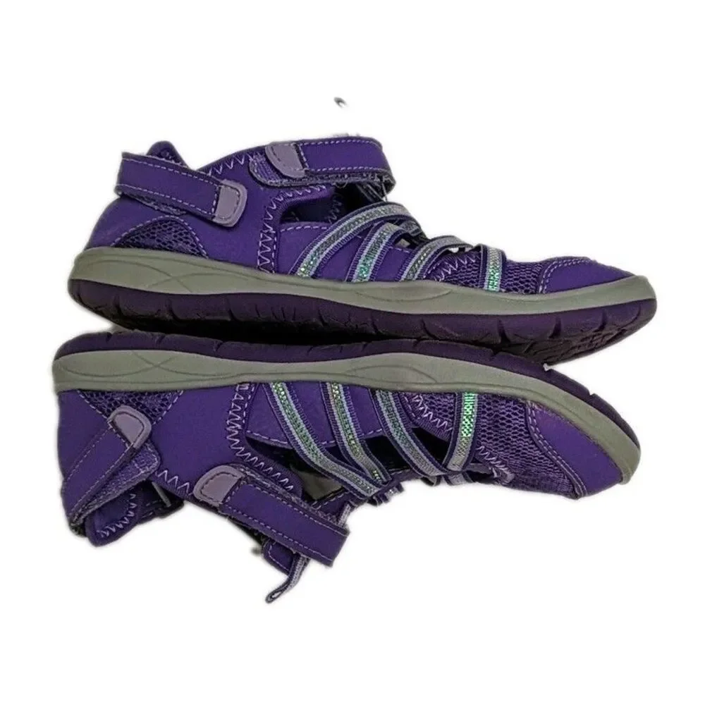 SO Girls Water Sandals 4 M Outdoors Fisherman Wet Shoes Strappy Purple